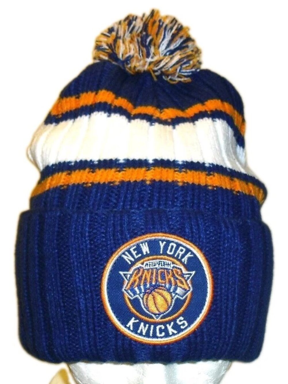 New York Knicks Mens 47 Brand Beanie Pom Winter Hat Cap Cuffed New Tags Nba